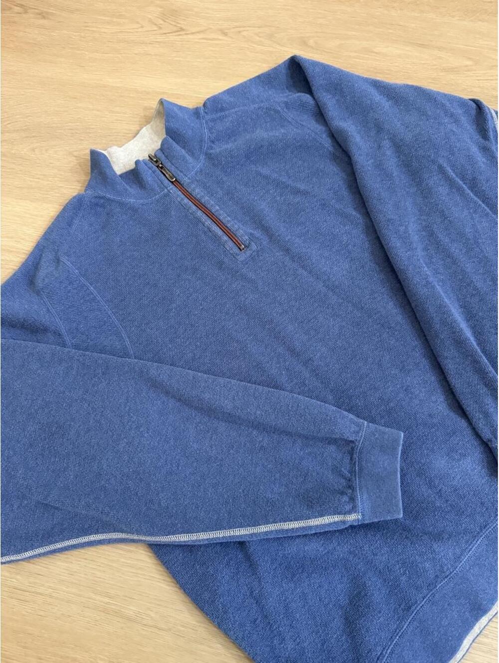 Tommy Bahama Blue Reversible Half-Zip Pullover XL/XXL